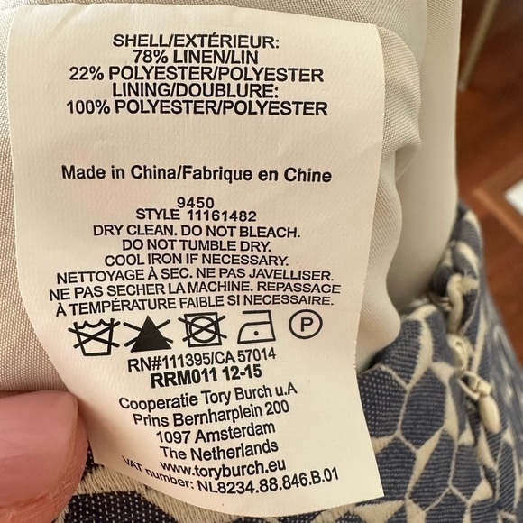 Tory Burch Navy Tessera Cut-out Dress Sateen Jacquard Size 2 - Picture 9 of 10